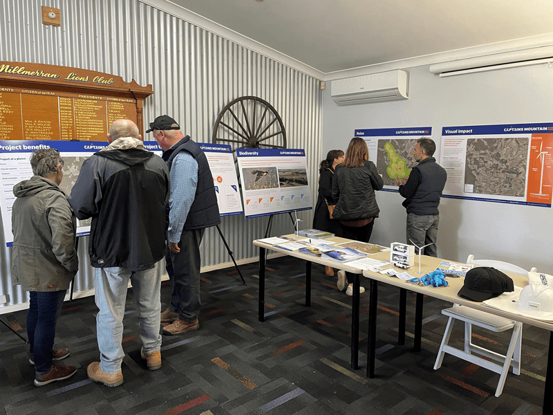 Community drop-in sessions 3 & 4 June 2022 Captains Mountain Wind Farm & Vestas